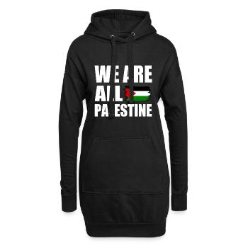 We are all palestine - Hoodie-Kleid - Schwarz - Vorne