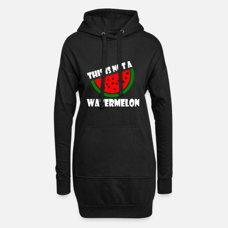 THIS IS NOT A WATERMELON - Hoodie-Kleid - Schwarz