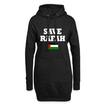 Save rafah - Sweat-shirt à capuche long Femme - noir - Devant