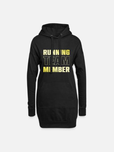 Running Team - Hoodie-Kleid - Schwarz