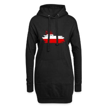 Österreich - Hoodie-Kleid - Schwarz - Vorne