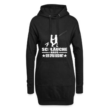 Feuerwehr - Hoodie-Kleid - Schwarz - Vorne