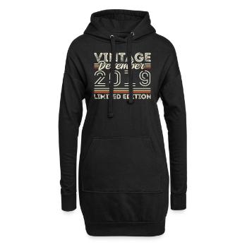 Vintage December 2019 - 6th Anniversary December - Hoodie Dress - black - Front