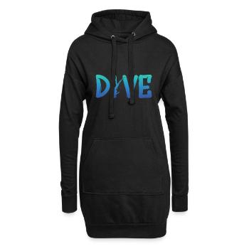 DIVE - Hoodie-Kleid - Schwarz - Vorne