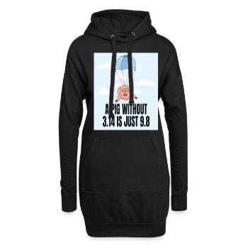 A Pig without 3.14 - Pi Geschenk Idee - Hoodie-Kleid - Schwarz - Vorne