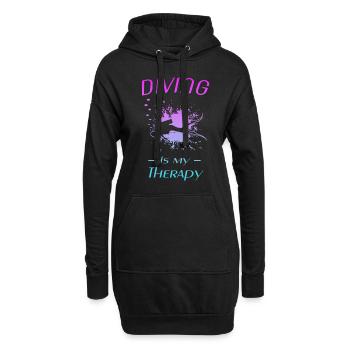Spruch für Taucher, Diving - Hoodie-Kleid - Schwarz - Vorne