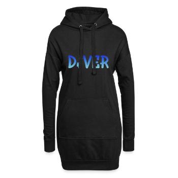Diver - Hoodie-Kleid - Schwarz - Vorne