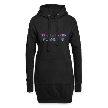 there is no planet b - Hoodie-Kleid - Schwarz - Vorne