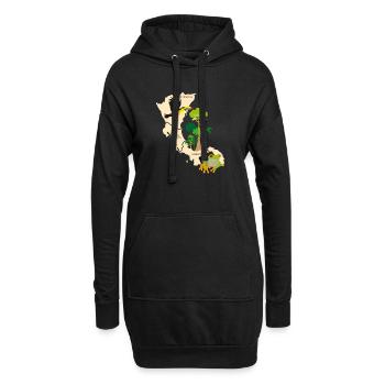 Costa Rica Nicaragua Panama - Sweat-shirt à capuche long Femme - noir - Devant