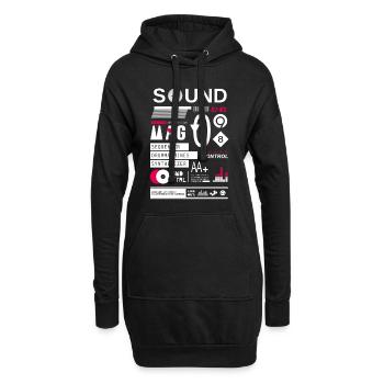 le contrôle du son - Sweat-shirt à capuche long Femme - noir - Devant