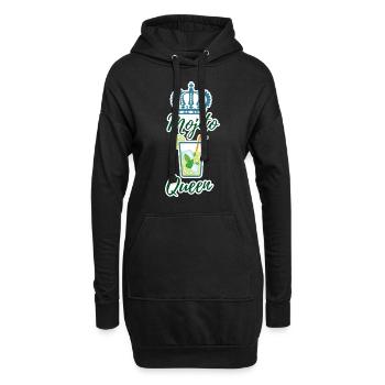 mojito Königin - Hoodie-Kleid - Schwarz - Vorne