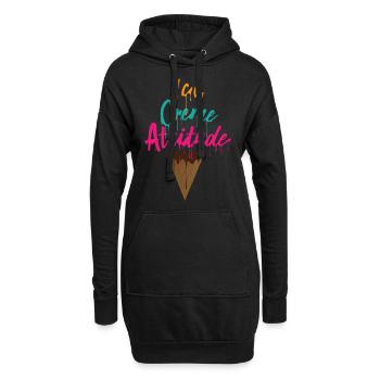 Eis Attitude - Hoodie-Kleid - Schwarz - Vorne
