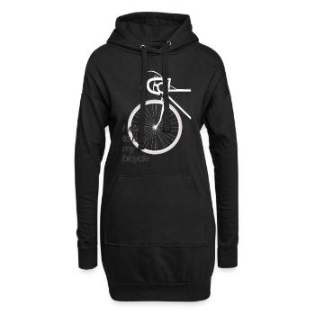 Je veux faire du vélo - Sweat-shirt à capuche long Femme - noir - Devant