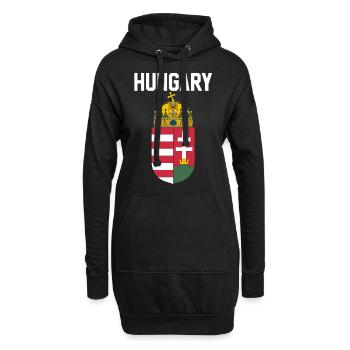 HUNGARY SHIRT - Hoodie-Kleid - Schwarz - Vorne