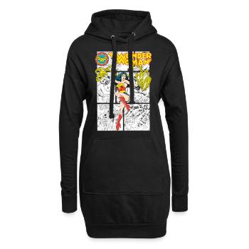Wonder Woman Comic Cover - Hoodie-Kleid - Schwarz - Vorne