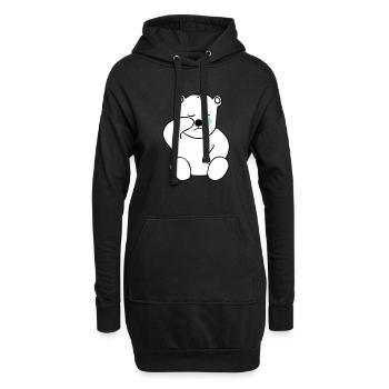 Changement climatique Ours polaire Protection du climat Ours polaire - Sweat-shirt à capuche long Femme - noir - Devant