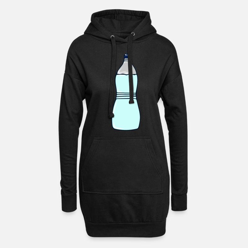 Flasche - Hoodie-Kleid - Schwarz