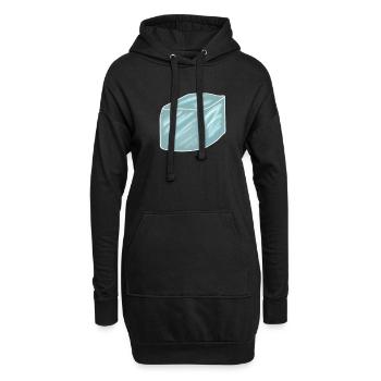cubes de glace - Sweat-shirt à capuche long Femme - noir - Devant