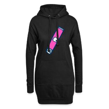 Zahnpasta - Hoodie-Kleid - Schwarz - Vorne