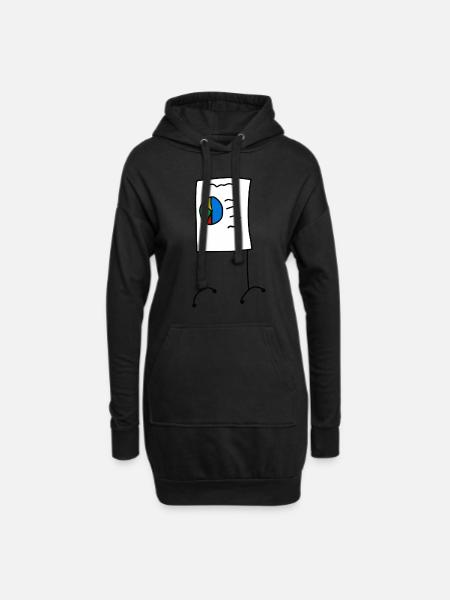 Präsentation - Flipchart - Hoodie-Kleid - Schwarz