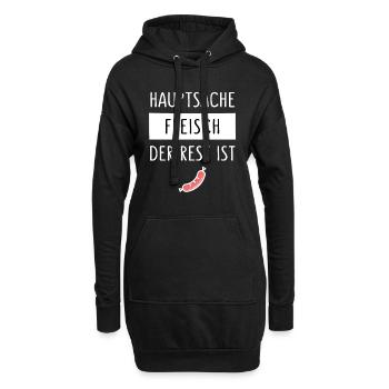 HAUPTSACHE FLEISCH DER REST IST WURST - Hoodie-Kleid - Schwarz - Vorne