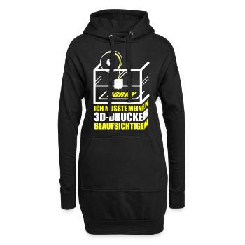 Lustiger 3D Drucker Spruch 3D-Druck Sprüche - Hoodie-Kleid - Schwarz - Vorne