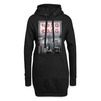 Hong Kong - Hong Kong City - Hoodie-Kleid - Schwarz - Vorne