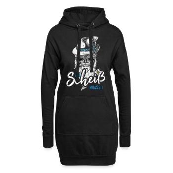 An Scheiß muass i Grantler Bayern Dialekt Lausbua - Hoodie-Kleid - Schwarz - Vorne