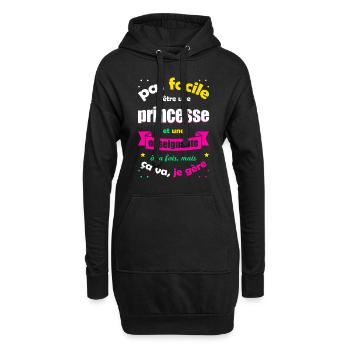 PRINCESSE ET ENSEIGNANTE - Sweat-shirt à capuche long Femme - noir - Devant