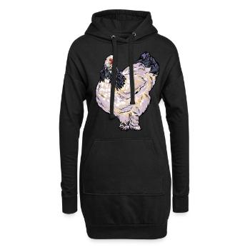 Brahma Hühner Hühnerart Bauer Landwirt Huhn Hahn - Hoodie-Kleid - Schwarz - Vorne
