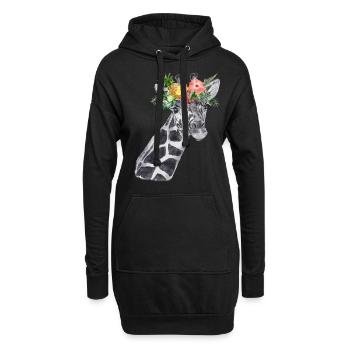 Tier Natur T-Shirt Geschenkidee - Hoodie-Kleid - Schwarz - Vorne