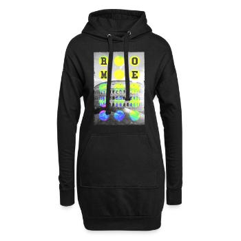 Rom Rome Italien Stadt Skyline Heimat Liebe Urlaub - Hoodie-Kleid - Schwarz - Vorne