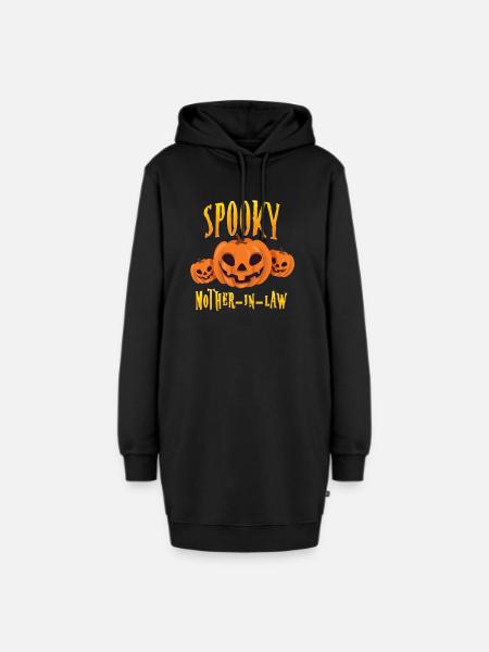 Gruselige Schwiegermutter - Hoodie-Kleid - Schwarz