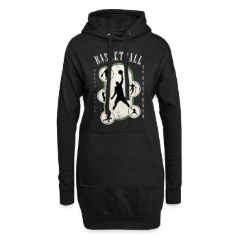 Basketteur Basketteur Vintage Rétro - Sweat-shirt à capuche long Femme - noir - Devant