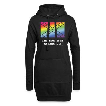 Le sud est coloré! - Sweat-shirt à capuche long Femme - noir - Devant