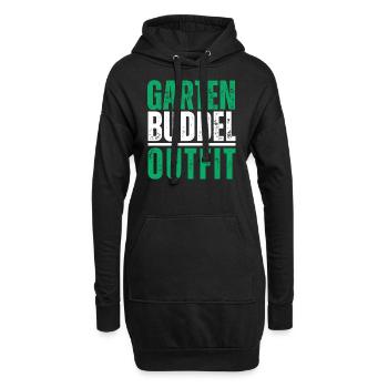 Garten Buddel Outfit Buddeln Garteln Sommer Lustig - Hoodie-Kleid - Schwarz - Vorne