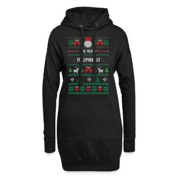 Un joyeux téléphoniste - Sweat-shirt à capuche long Femme - noir - Devant