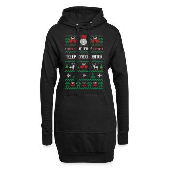 Un joyeux téléphoniste - Sweat-shirt à capuche long Femme - noir - Devant