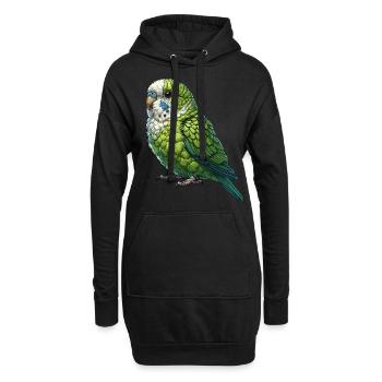 Perroquet Oiseau Perroquet Perroquet - Sweat-shirt à capuche long Femme - noir - Devant