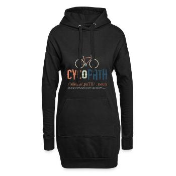 Radfahrer Fahrrad Radfahren Life Cycopath Love Cycling - Hoodie-Kleid - Schwarz - Vorne