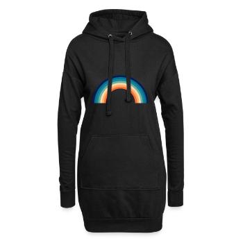 Rainbow Kids Rétro - Sweat-shirt à capuche long Femme - noir - Devant