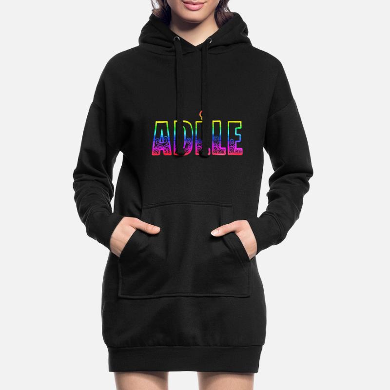 adéle rs arc-en-ciel Sweat-shirt à capuche long Femme