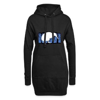 kiwi - Hoodie-Kleid - Schwarz - Vorne
