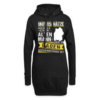 Badisch Dialekt Baden Württemberg - Hoodie-Kleid - Schwarz - Vorne