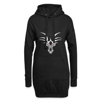 Scorpionfish blanc - Sweat-shirt à capuche long Femme - noir - Devant