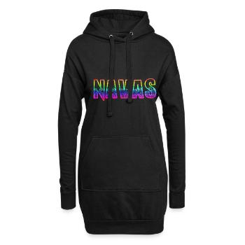 navas rs regenbogen - Hoodie-Kleid - Schwarz - Vorne