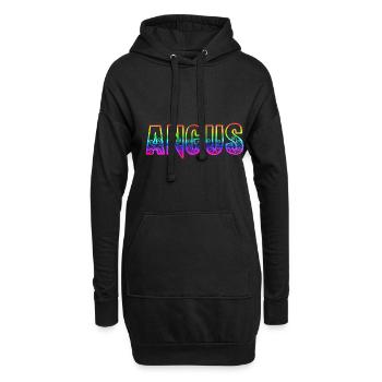 angus rs arc-en-ciel - Sweat-shirt à capuche long Femme - noir - Devant