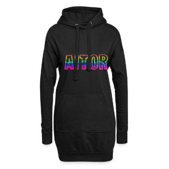 aitor rs regenbogen - Hoodie-Kleid - Schwarz - Vorne