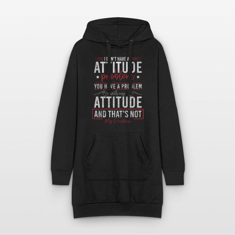 Problem? Schwarzer Humor Sarkasmus Hoodie-Kleid