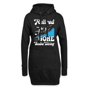 Retraité Gone Scuba Diving - Sweat-shirt à capuche long Femme - noir - Devant
